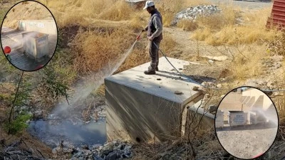 SANAYİ BÖLGESİNDE HAŞEREYLE MÜCADELE SÜRÜYOR