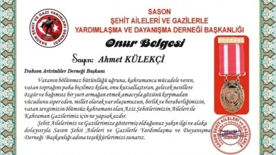 SASON’DAN TRABZON’A ONUR BELGESİ