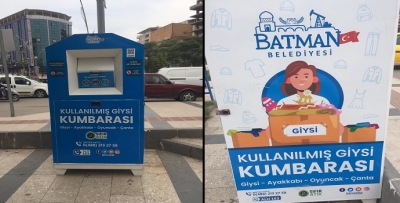 ŞEHRİN BİR ÇOK YERİNE GİYSİ KUMBARASI