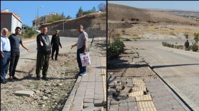 TOKİ SAKİNLERİNDEN BOZUK YOL TEPKİSİ